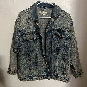 DNA JEANETICS *Vintage* Rust Acid Wash Denim Button Down‎ Jean Jacket Men's Sz M